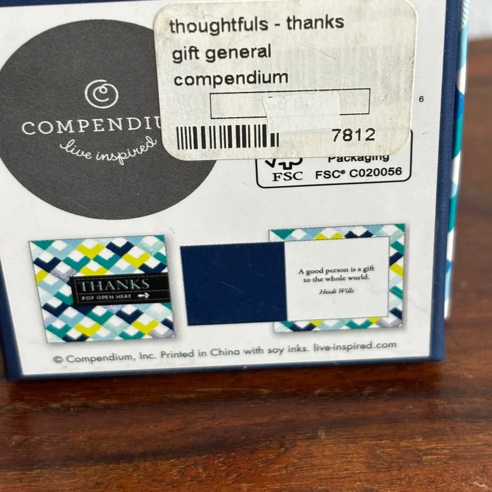 Compendium‎ ThoughtFulls Thanks Pop-Open Cards 30 Count Gratitude Notes New